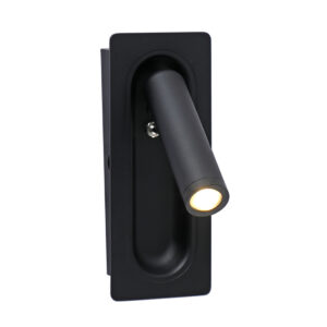00021969 08071M,19 Бра встраиваемое Ризи черный Led 3W