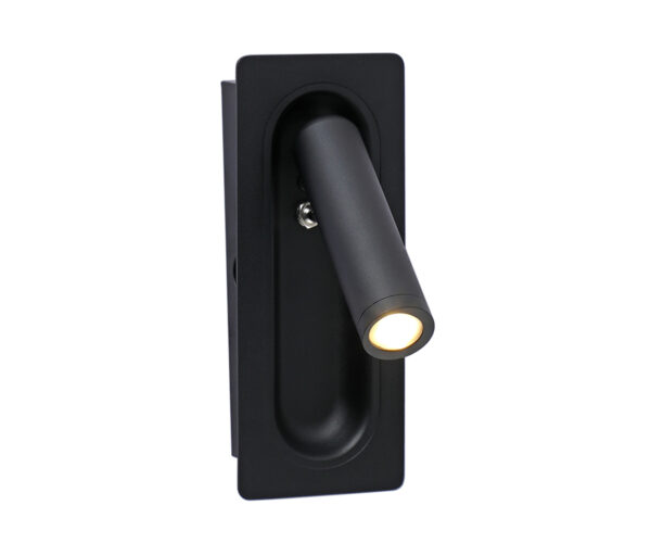 00021969 08071M,19 Бра встраиваемое Ризи черный Led 3W