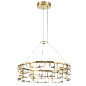 020792080fc81566817251ea9d2b5c66 7060/44L HIGHTECH ODL26 287 Подвесной светильник нерж/сталь золото IP20 LED 44W 3960Лм 3000K 220V ZAHA