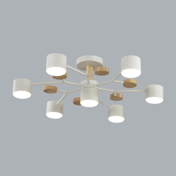 02ab957da1319ae08c7b857469de1b58 8195/7C COMFI LN26 336 белый, металл/дерево/пластик Потолочный светильник LED GX53 7*9W 220V RONDO