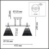 8188/2C COMFI LN26 218 латунь/прозрачный, металл/стекло Потолочный светильник E27 2*60W 220V VIVIAN