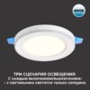 070549e6bc7ba26408ae9940aab9307b 359012 SPOT NT23 498 белый Светильник встраиваемый светодиодный (три сценария работы) IP20 LED 4000К 6W+3W 100-265V 630Лм SPAN