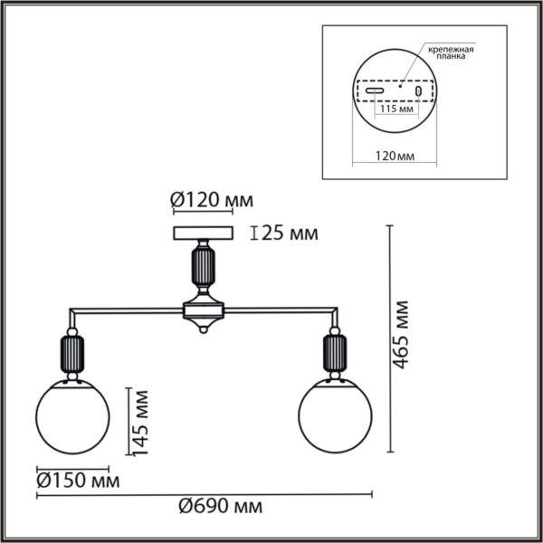 09ac9d59b1c19c481c0816162c049b2c 6580/5C CLASSI LN26 36 французское золото, серый/белый металл, керамика/стекло Люстра потолочная E14 5*40W 220V VIVIEN