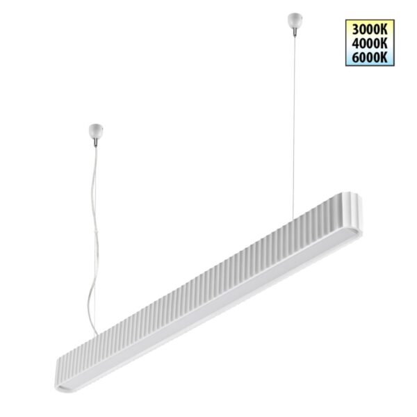0af4778226e989e463e27c39e4801dbd 359404 OVER NT24 606 белый гипс Светильник подвесной с переключателем цв.температуры, длина провода 2м IP20 LED 28W 220V 3000/4000/6000K YESO