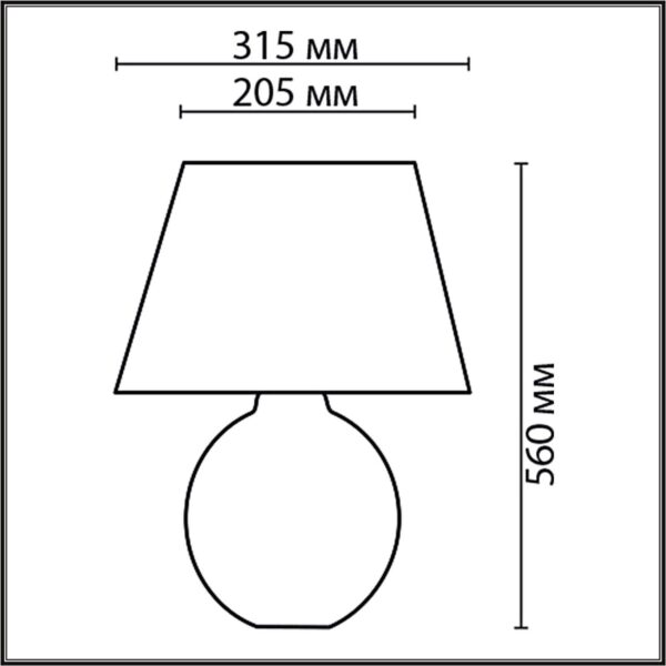 8134/1T MODERNI LN26 485 бежевый, керамика/текстиль Настольная лампа E27 1*60W 220V RAMORA