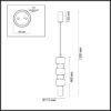 6505/1 SUSPENTIONI LN26 385 хром, розовый, белый Подвес GU10 50W 220V VERONA