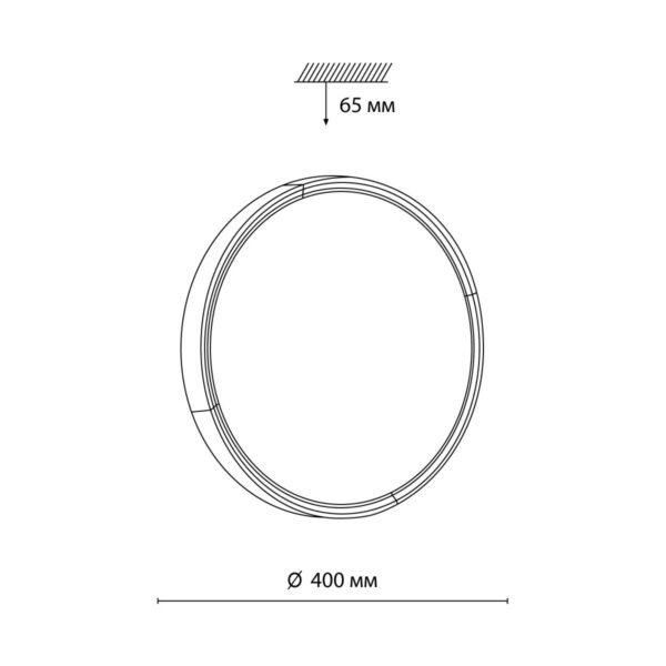 7629/DL PALE SN 184 Светильник пластик/черный/золотистый LED 48Вт 3000-6300K D400 IP43 пульт ДУ VELIO