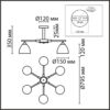 0d81ddd842785befa8735cd11f7350ba 8096/6C MODERNI LN26 339 серый/серый металл, дерево/металл Люстра потолочная Е27 6*60W 220V COLANGE