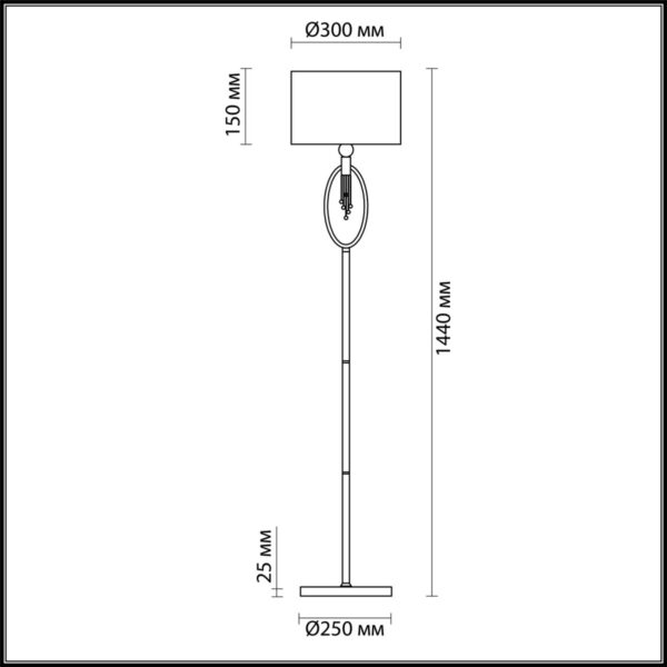0ee30cf471d27a9d33088f29392be598 4516/1F NEOCLASSI LN26 069 античная латунь, черный Торшер E27 60W 220V SANTIAGO