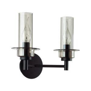 0faaef69f9e28fec945c8131d28962c8 6555/2W CLASSI LN26 100 черный/дымчатый/металл/стекло Бра E14 2*40W 220V MADONNA