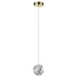 5085/5L L-VISION ODL25 563 золото/прозрачный/металл/акрил Подвес LED 5W 4000K 240Лм JEMSTONE