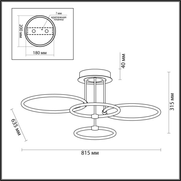 120dae7ae0e35fc19f8050b6ec2dda65 5282/96CL LEDIO LN26 268 белый, хром Люстра потолочная LED 96W 3000-6000K с пультом ДУ 220V URSULA