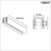 13995d64e178e2edfc4e7b5df103d1d5 135237 PORT NT24 256 белый Трехфазный (четырехжильный) шинопровод 2м, в комплекте заглушки 2шт IP20 220V
