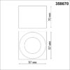 358670 OVER NT21 230 золото Светильник накладной светодиодный IP20 LED 4000К 12W 220V PATERA