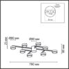 1452a69f465353e8eea8b779312c1c5a 8186/8C COMFI LN26 247 черный, металл Люстра потолочная LED GX53 8*7W 220V DABRA