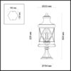 14cdf4f453a97a6391e56f7444348159 4045/3B NATURE ODL18 701 черный/зол.патина Уличный светильник на столб IP44 E14 3*60W 220V SATION
