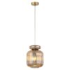 17139df97e44ddf3300abfcc7d2c45fc 5042/1A PENDANT ODL24 373 античн.бронза/янтарный/металл/стекло/эко.кожа Подвес E27 1*60W JUGI