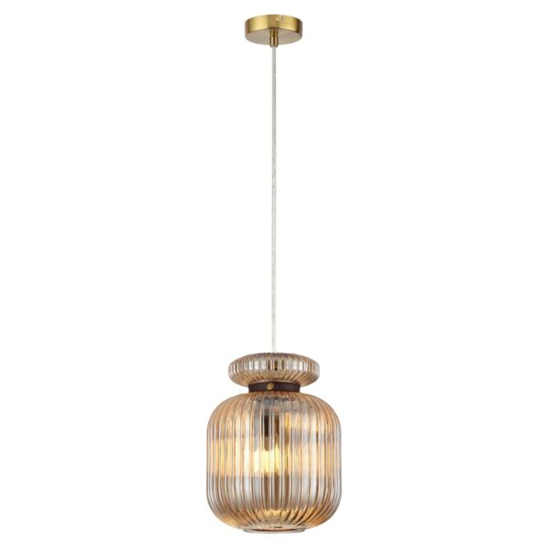 17139df97e44ddf3300abfcc7d2c45fc 5042/1A PENDANT ODL24 373 античн.бронза/янтарный/металл/стекло/эко.кожа Подвес E27 1*60W JUGI