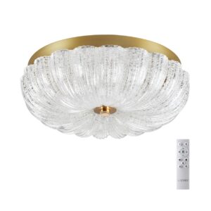 18c9ef5deed040cb2fdbee34c565f277 7719/36L PIKO LED SN 567 Светильник металл/стекло/прозрачный/золотой LED 36Вт 3000-6500K D300 IP20 пульт ДУ TESORO