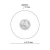 2074/DL PALE SN 000 Светильник пластик/белый/хром/прозрачный LED 48Вт 3000-6300K D410 IP43 пульт ДУ LAZANA