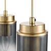1ba72062180ee7a947708ce4bb6a7ac8 8101/3A COMFI LN26 407 черный/бронза металл/стекло Подвес Е14 3*40W 220V ISHA