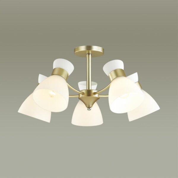 1e0a2b4bf576a700d0b5354e18e4ba08 4535/5C COMFI LN26 114 матовое золото Люстра потолочная E27 5*60W 220V WILMA