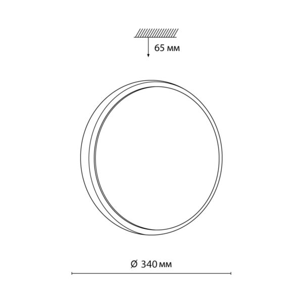 7628/CL PALE SN 000 Светильник пластик/белый/беленый под дерево LED 30Вт 4000К D340 IP43 LOSTA