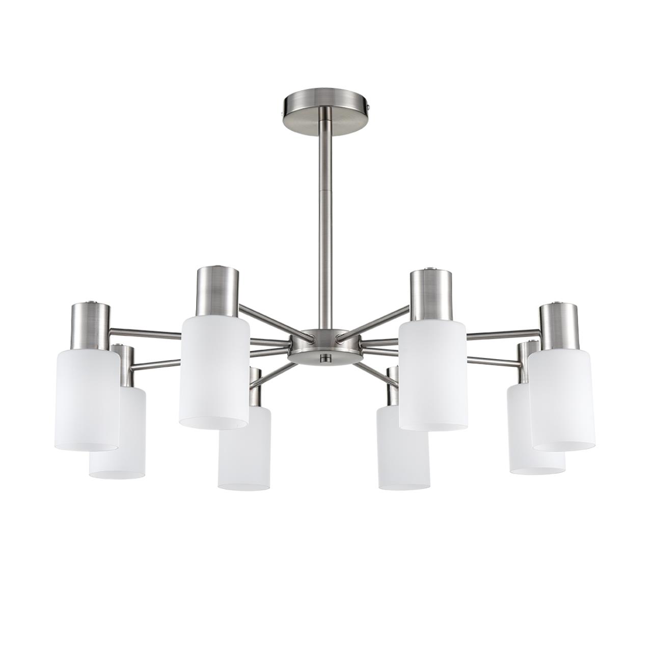1f284396f2f2cf0b44fcf8b7eae52fe8 3661/6C MODERNI LN26 213 хром/матовый белый Люстра потолочная E14 6*60W 220V QUINN