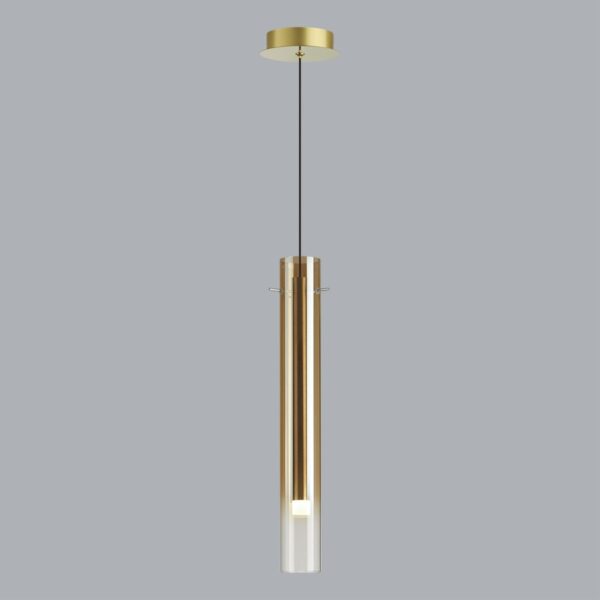 5061/5LB PENDANT ODL24 383 золотой/янтарный/металл/стекло Подвес LED 4W 3000K SHINY