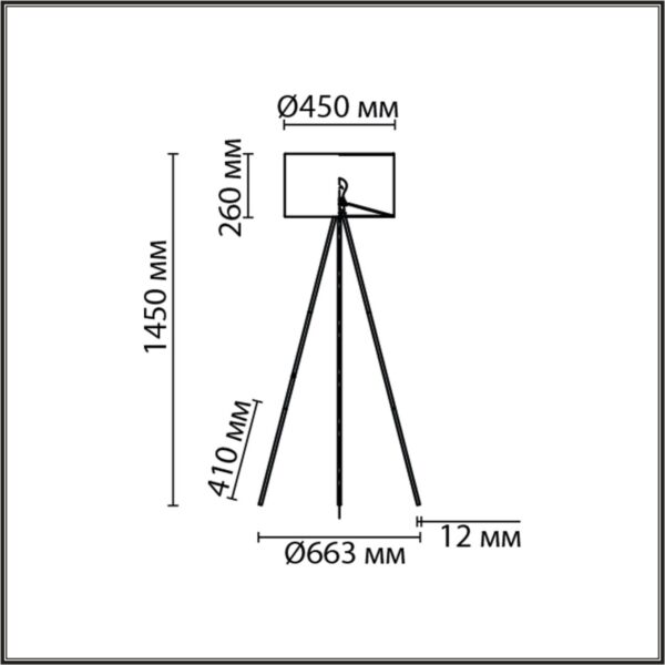 8077/1F NEOCLASSI LN26 466 золото/белый, металл/текстиль Торшер E27 1*60W 220V TAPIOKA