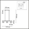 23bdd3ee83987830daf6c5c9e035256d 8240/3 COMFI LN26 240 черный, металл/акрил Светильник подвесной LED GX53 3*7W 220V LANIKA