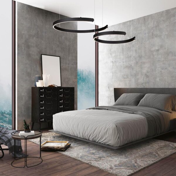 23d0f5560e43c16e4a7c054e1dac9a97 6534/43L LEDIO LN26 265 чёрный Светильник подвесной LED 43W 3000/4000/6000К 220V INDIE