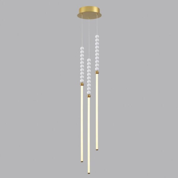 6639/33L HIGHTECH ODL24 225 металл/античная бронза/белые бусы из акрила Подвесной светильник IP 20 LED 33W 3500K 220V MONELLA