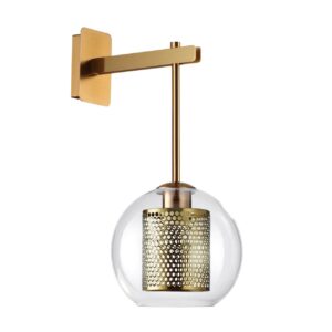 4939/1W PENDANT ODL22 000 античн.бронза/металл/прозрачный/стекло Бра E27 1*40W CLOCKY