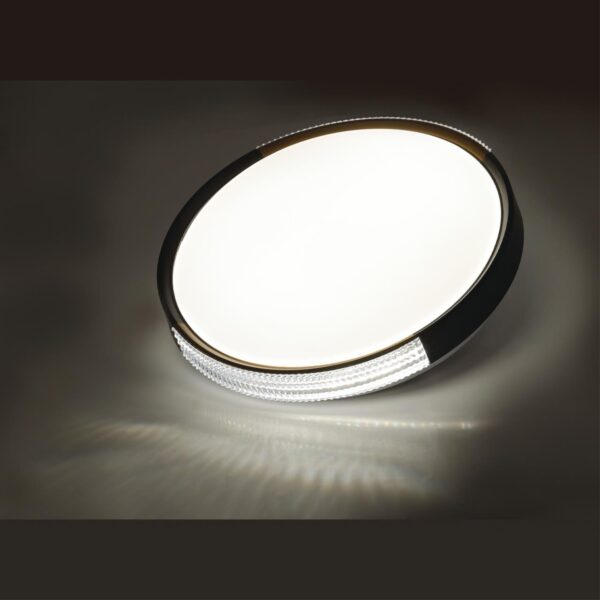 7629/DL PALE SN 184 Светильник пластик/черный/золотистый LED 48Вт 3000-6300K D400 IP43 пульт ДУ VELIO