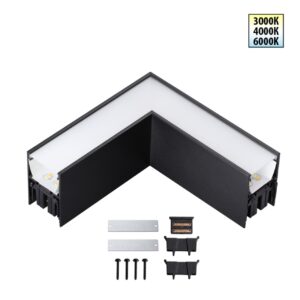 2dc5141333613c1df69334439daa96bc 359609 OVER NT25 000 черный Светильник соединитель «L» с переключ. цв. температуры IP20 LED 8W 220-240V 3000К4000К6000К FATTO