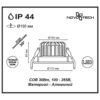 2e8ad6aab5d008e6b02644f8fb0a7395 357604 SPOT NT18 464 белый Встраиваемый светильник IP44 LED 3000K 30W 100-265V DRUM