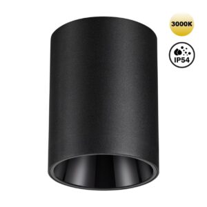 2ea88d697e5d01094037cb4c8ac39bcb 359422 OVER NT24 376 черный Светильник накладной влагозащищённый IP54 LED 15W 170-265V 3000К 1350Лм RECTE