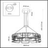 7059/44L HIGHTECH ODL26 287 Подвесной светильник нерж/сталь хром IP20 LED 44W 3960Лм 3000K 220V ZAHA