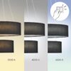 2f1ae32a11f47d56fbaed8fe0791c945 8373/55L LEDIO LN26 257 черный, металл/текстиль/силикон Люстра подвесная LED 55W 3000/4000/6000K 220V SAVA