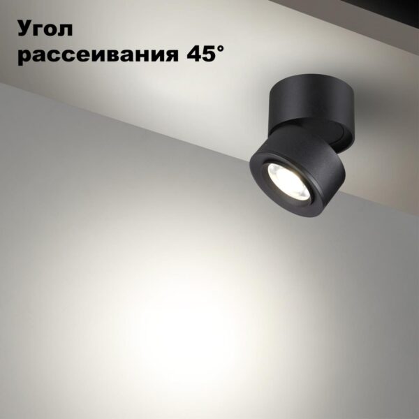 358946 OVER NT22 362 черный Светильник накладной светодиодный IP20 LED 4000К 18W 220V EDDY