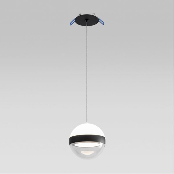5075/9L L-VISION ODL24 355 черный/прозрачн./молочный/металл/акрил Подвес LED 9W 4000K 480лм RONI