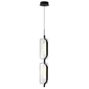 329006b9a1d92584eceeabc4574637e4 5003/20L L-VISION ODL23 391 черный матовый/прозрачный/стекло Подвес LED 20W 3000K KAVIA