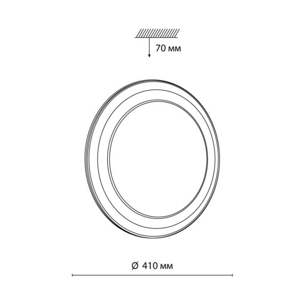 33c46631e910a1c9c62a086a5631cc84 7617/DLN PALE SN 151 Светильник пластик/белый LED 48Вт 3000/4000/6000K D410 IP43 CCT SETTA