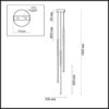 6639/33L HIGHTECH ODL24 225 металл/античная бронза/белые бусы из акрила Подвесной светильник IP 20 LED 33W 3500K 220V MONELLA