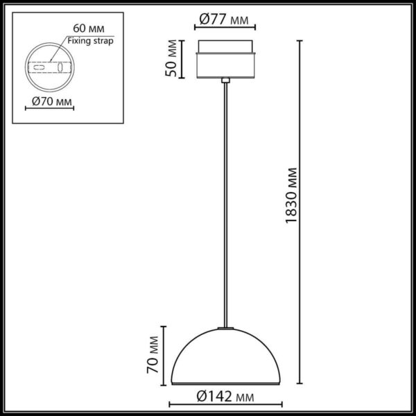 384c7d9865159ed1daa1bfce1e56733e 5452/6LA L-VISION ODL_EX26 011 светлая бронза/синий/металл/керамика/акрил Подвес LED 6W 3000K LULU