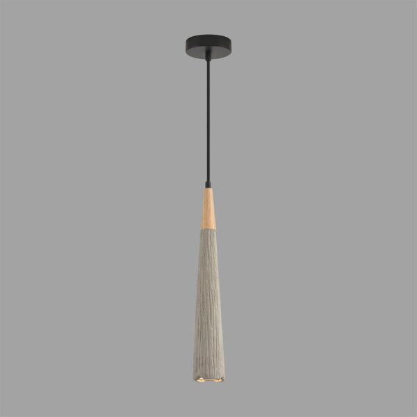 8351/1C SUSPENTIONI LN26 326 черный/серый/бежевый, металл/дерево/цемент Подвес GU10 LED 5W 220V EOLIANA