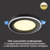 3a747894fcc123611c43bf07c0940fde 359019 SPOT NT23 499 черный Светильник встраиваемый светодиодный (три сценария работы) IP20 LED 3000К 6W+3W 100-265V 630Лм SPAN