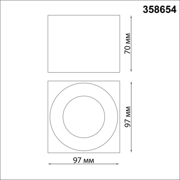 3a9d72855497c9e6389baacb44eda1d1 358654 OVER NT21 392 черный Светильник накладной светодиодный IP20 LED 4000К 12W 220V PATERA