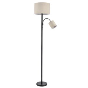 8042/2F MODERNI LN26 463 черный/бежевый, металл/текстиль Торшер Е27 1*60W + Е14 1*40W 220V KAYA